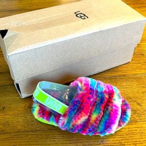 Ugg fluff yeah toddler kids slippers size 10